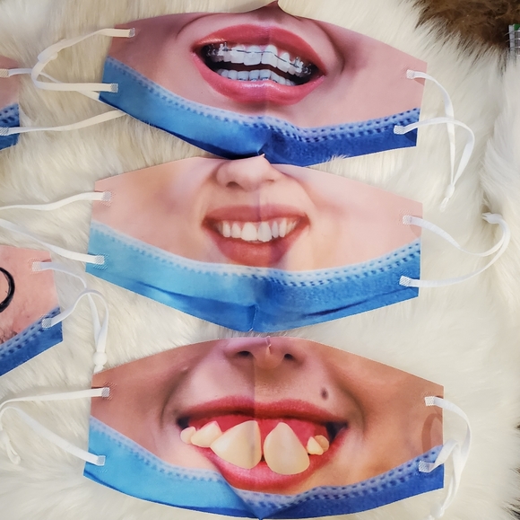 Funny set 3 women face mask - Picture 2 of 2